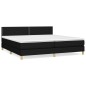 vidaXL Boxspringbett mit Matratze Schwarz 200x200 cm Stoff vidaXL Boxspringbett mit Matratze Schwarz 200x200 cm Stoff