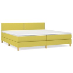 vidaXL Boxspringbett mit Matratze Grün 200x200 cm Stoff