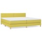 vidaXL Boxspringbett mit Matratze Grün 200x200 cm Stoff vidaXL Boxspringbett mit Matratze Grün 200x200 cm Stoff