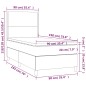 vidaXL Boxspringbett mit Matratze Hellgrau 90x190 cm Stoff vidaXL Boxspringbett mit Matratze Hellgrau 90x190 cm Stoff