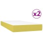 vidaXL Boxspringbett mit Matratze Grün 200x200 cm Stoff vidaXL Boxspringbett mit Matratze Grün 200x200 cm Stoff