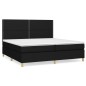 vidaXL Boxspringbett mit Matratze Schwarz 200x200 cm Stoff vidaXL Boxspringbett mit Matratze Schwarz 200x200 cm Stoff