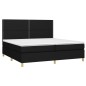 vidaXL Boxspringbett mit Matratze Schwarz 200x200 cm Stoff vidaXL Boxspringbett mit Matratze Schwarz 200x200 cm Stoff