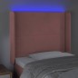 vidaXL LED Kopfteil Rosa 103x16x118/128 cm Samt vidaXL LED Kopfteil Rosa 103x16x118/128 cm Samt