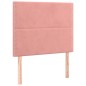 vidaXL Boxspringbett mit Matratze Rosa 100x200 cm Samt vidaXL Boxspringbett mit Matratze Rosa 100x200 cm Samt
