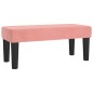 vidaXL Boxspringbett mit Matratze Rosa 100x200 cm Samt vidaXL Boxspringbett mit Matratze Rosa 100x200 cm Samt