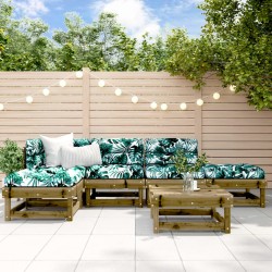 vidaXL 6-tlg. Garten-Lounge-Set Imprägniertes Kiefernholz