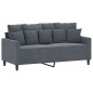 vidaXL 2-Sitzer-Sofa Dunkelgrau 140 cm Samt vidaXL 2-Sitzer-Sofa Dunkelgrau 140 cm Samt