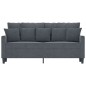 vidaXL 2-Sitzer-Sofa Dunkelgrau 140 cm Samt vidaXL 2-Sitzer-Sofa Dunkelgrau 140 cm Samt