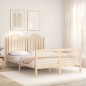 vidaXL Massivholzbett mit Kopfteil 140x200 cm vidaXL Massivholzbett mit Kopfteil 140x200 cm