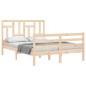 vidaXL Massivholzbett mit Kopfteil 140x190 cm vidaXL Massivholzbett mit Kopfteil 140x190 cm