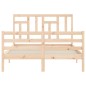 vidaXL Massivholzbett mit Kopfteil 140x190 cm vidaXL Massivholzbett mit Kopfteil 140x190 cm