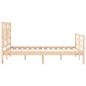 vidaXL Massivholzbett mit Kopfteil 140x190 cm vidaXL Massivholzbett mit Kopfteil 140x190 cm