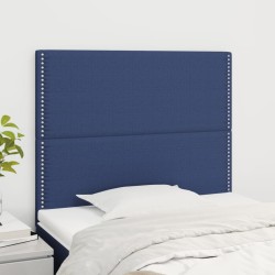 vidaXL Kopfteile 2 Stk. Blau 90x5x78/88 cm Stoff