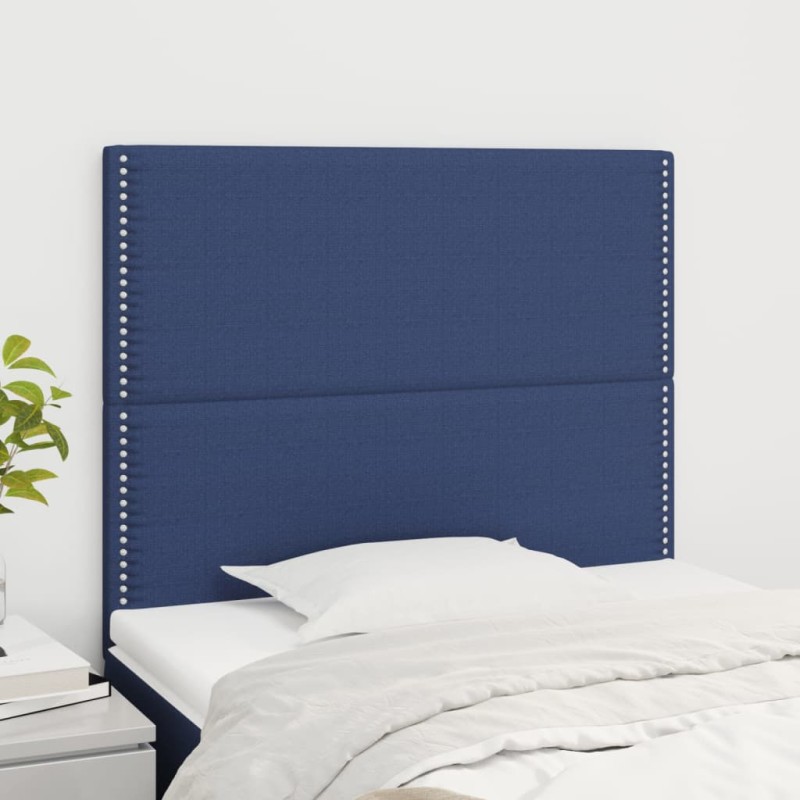 vidaXL Kopfteile 2 Stk. Blau 90x5x78/88 cm Stoff vidaXL Kopfteile 2 Stk. Blau 90x5x78/88 cm Stoff