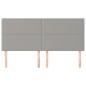 vidaXL Kopfteile 4 Stk. Hellgrau 90x5x78/88 cm Stoff