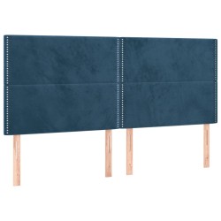 vidaXL Kopfteile 4 Stk. Dunkelblau 80x5x78/88 cm Samt