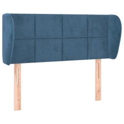 vidaXL Kopfteil mit Ohren Dunkelblau 83x23x78/88 cm Samt