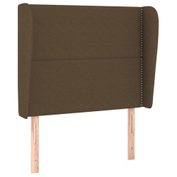 vidaXL Kopfteil mit Ohren Dunkelbraun 83x23x118/128 cm Stoff