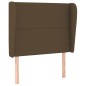 vidaXL Kopfteil mit Ohren Dunkelbraun 93x23x118/128 cm Stoff vidaXL Kopfteil mit Ohren Dunkelbraun 93x23x118/128 cm Stoff