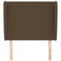 vidaXL Kopfteil mit Ohren Dunkelbraun 93x23x118/128 cm Stoff vidaXL Kopfteil mit Ohren Dunkelbraun 93x23x118/128 cm Stoff