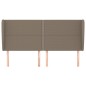 vidaXL Kopfteil mit Ohren Taupe 183x23x118/128 cm Stoff