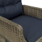 vidaXL 9-tlg. Garten-Essgruppe mit Auflagen Poly Rattan Braun vidaXL 9-tlg. Garten-Essgruppe mit Auflagen Poly Rattan Braun