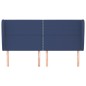 vidaXL Kopfteil mit Ohren Blau 183x23x118/128 cm Stoff vidaXL Kopfteil mit Ohren Blau 183x23x118/128 cm Stoff