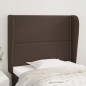 vidaXL Kopfteil mit Ohren Braun 93x23x118/128 cm Kunstleder vidaXL Kopfteil mit Ohren Braun 93x23x118/128 cm Kunstleder