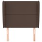 vidaXL Kopfteil mit Ohren Braun 93x23x118/128 cm Kunstleder vidaXL Kopfteil mit Ohren Braun 93x23x118/128 cm Kunstleder
