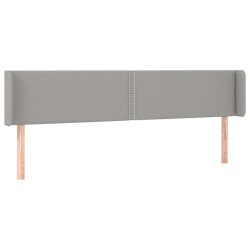 vidaXL Kopfteil mit Ohren Hellgrau 163x16x78/88 cm Stoff
