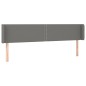 vidaXL Kopfteil mit Ohren Dunkelgrau 183x16x78/88 cm Stoff vidaXL Kopfteil mit Ohren Dunkelgrau 183x16x78/88 cm Stoff