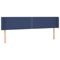 vidaXL Kopfteil mit Ohren Blau 183x16x78/88 cm Stoff