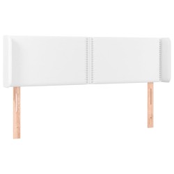 vidaXL Kopfteil mit Ohren Weiß 147x16x78/88 cm Kunstleder