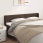 vidaXL Kopfteil mit Ohren Braun 183x16x78/88 cm Kunstleder