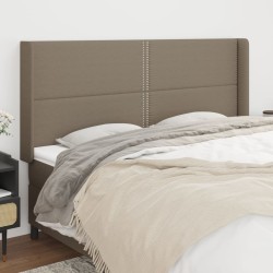 vidaXL Kopfteil mit Ohren Taupe 163x16x118/128 cm Stoff