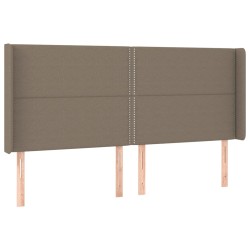 vidaXL Kopfteil mit Ohren Taupe 163x16x118/128 cm Stoff