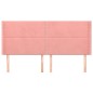 vidaXL Kopfteil mit Ohren Rosa 163x16x118/128 cm Samt