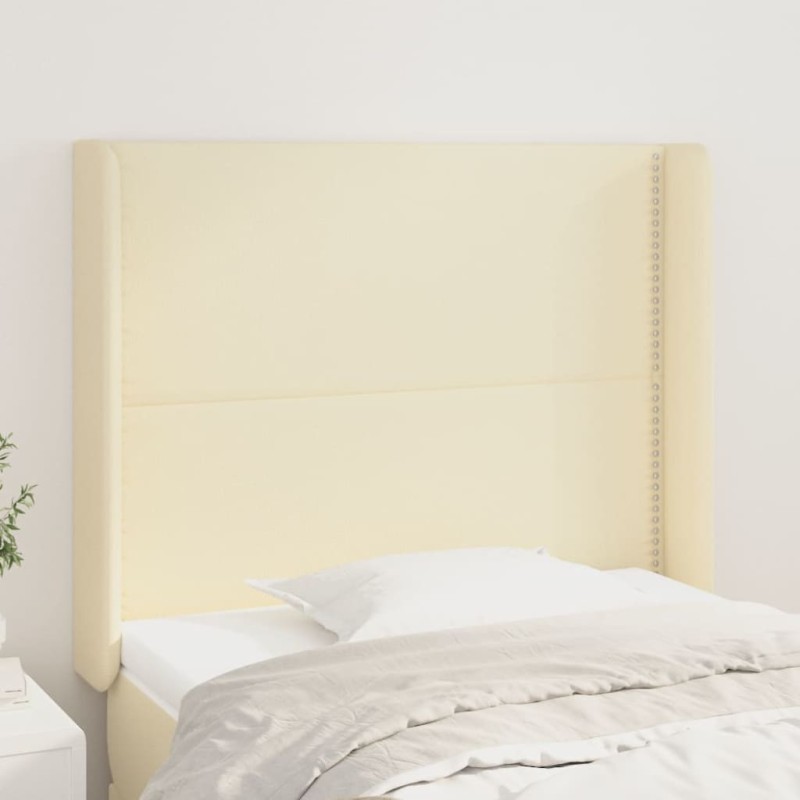 vidaXL Kopfteil mit Ohren Creme 93x16x118/128 cm Kunstleder vidaXL Kopfteil mit Ohren Creme 93x16x118/128 cm Kunstleder