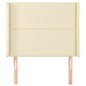 vidaXL Kopfteil mit Ohren Creme 93x16x118/128 cm Kunstleder vidaXL Kopfteil mit Ohren Creme 93x16x118/128 cm Kunstleder