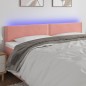 vidaXL LED Kopfteil Rosa 160x5x78/88 cm Samt