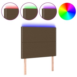 vidaXL LED Kopfteil Dunkelbraun 90x5x118/128 cm Stoff