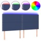vidaXL LED Kopfteil Blau 180x5x118/128 cm Stoff vidaXL LED Kopfteil Blau 180x5x118/128 cm Stoff