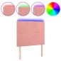 vidaXL LED Kopfteil Rosa 80x5x118/128 cm Samt vidaXL LED Kopfteil Rosa 80x5x118/128 cm Samt