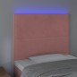 vidaXL LED Kopfteil Rosa 100x5x118/128 cm Samt vidaXL LED Kopfteil Rosa 100x5x118/128 cm Samt