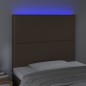 vidaXL LED Kopfteil Braun 90x5x118/128 cm Kunstleder vidaXL LED Kopfteil Braun 90x5x118/128 cm Kunstleder