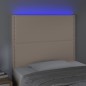 vidaXL LED Kopfteil Cappuccino-Braun 90x5x118/128 cm Kunstleder vidaXL LED Kopfteil Cappuccino-Braun 90x5x118/128 cm Kunstleder