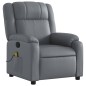 vidaXL Massagesessel Grau Kunstleder vidaXL Massagesessel Grau Kunstleder