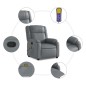 vidaXL Massagesessel Grau Kunstleder vidaXL Massagesessel Grau Kunstleder