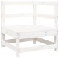vidaXL Garten-Ecksofa Weiß Massivholz Kiefer vidaXL Garten-Ecksofa Weiß Massivholz Kiefer